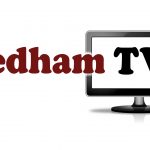 Dedham Television logo large horizontal HD version, created by Nick Iandolo and Susan Howland in Adobe Photoshop.